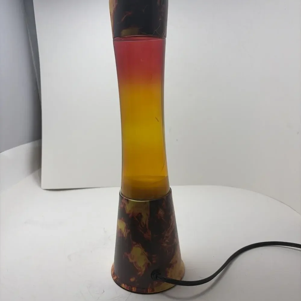 16 Inch Volcano Magma Lamp,Volcanic Base Motion Liquid Lamp Yellow with White...